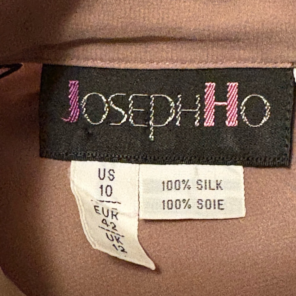 Vintage Joseph Ho 100% Silk Blouse Embellished Western Boho Top Women’s Size 10 - Picture 2 of 15